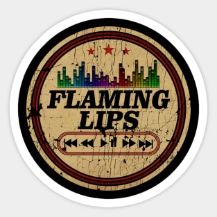 Graphic The Flaming Lips Name Retro Distressed Cassette Tape Vintage Sticker